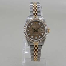 Thumbnail von Rolex Lady-Datejust Braunes Zifferblatt und Lünette mit Diamanten besetzt