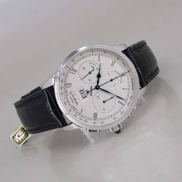 Glashütte Original Senator Chronograph Panorama Date Platinum Ø 42 mm unused Full Set