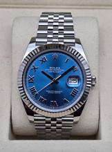 Thumbnail von Rolex Datejust 41 41mm Jubilee 126334 Blue Roman dial / Azzuro Blue Like New Condition Full Set 11-2025