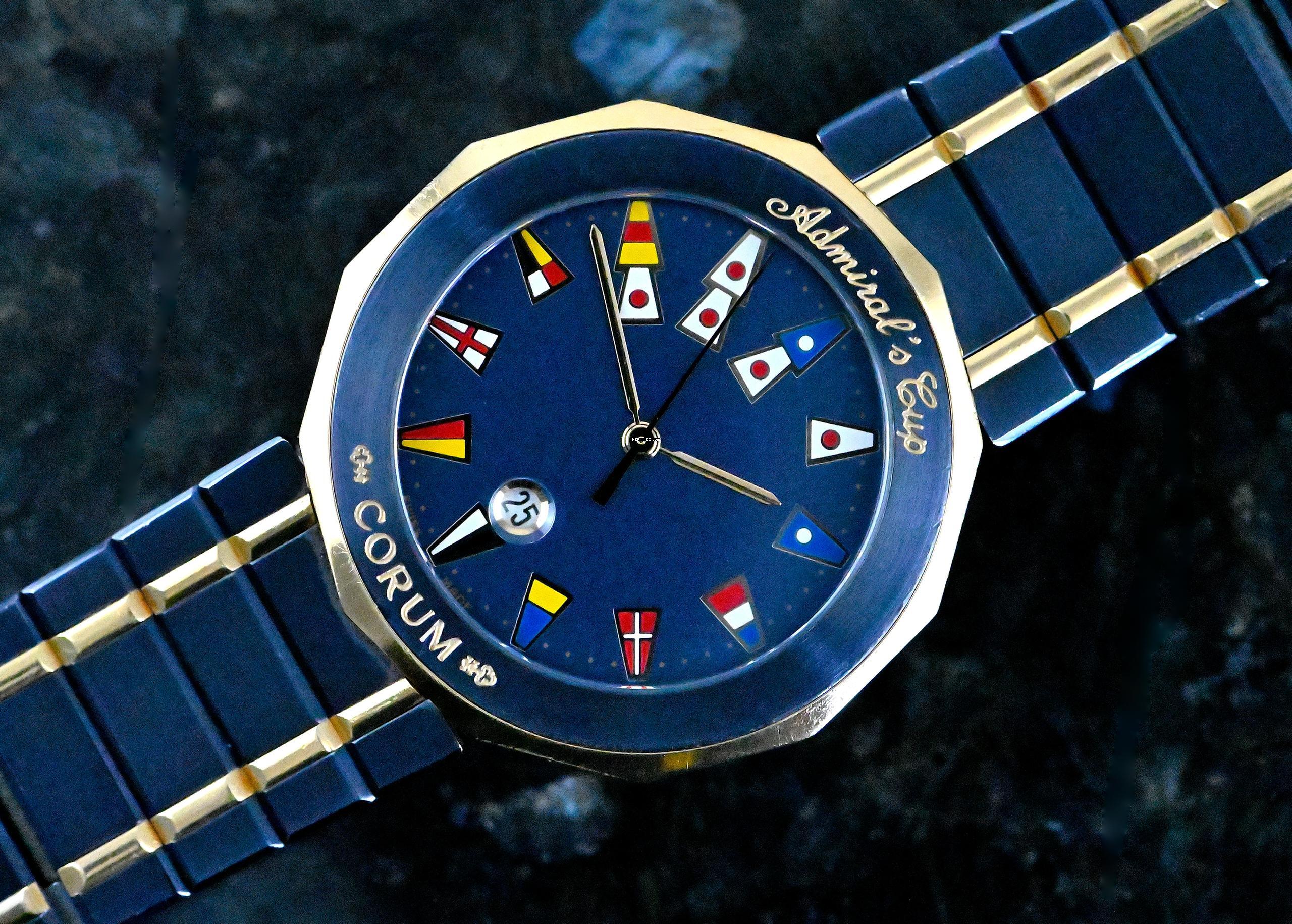 Corum Admiral's Cup 99.810.31 V-52 | Full Set 1993 | blue Steel & Gold