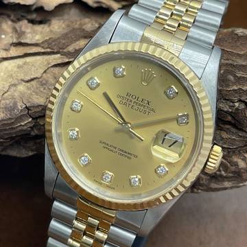 Rolex Datejust 36 Datejust 36 - Diamant Blatt - FULLSET - Ref. 16233 