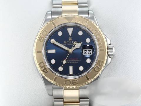  Rolex Yacht-Master 40 40mm 16623 Stahl Gelbgold 750 Automatik 2007 Rolex-service: 2025 Stainless Steel 18kt Yellow Gold Oyster-band Chronometer Blue Dial 