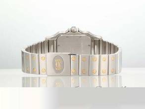 Thumbnail von Cartier Santos Galbée stainless steel yellow gold 750 W20011c4 date steel gold