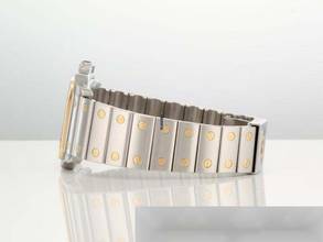 Thumbnail von Cartier Santos Galbée stainless steel yellow gold 750 W20011c4 date steel gold