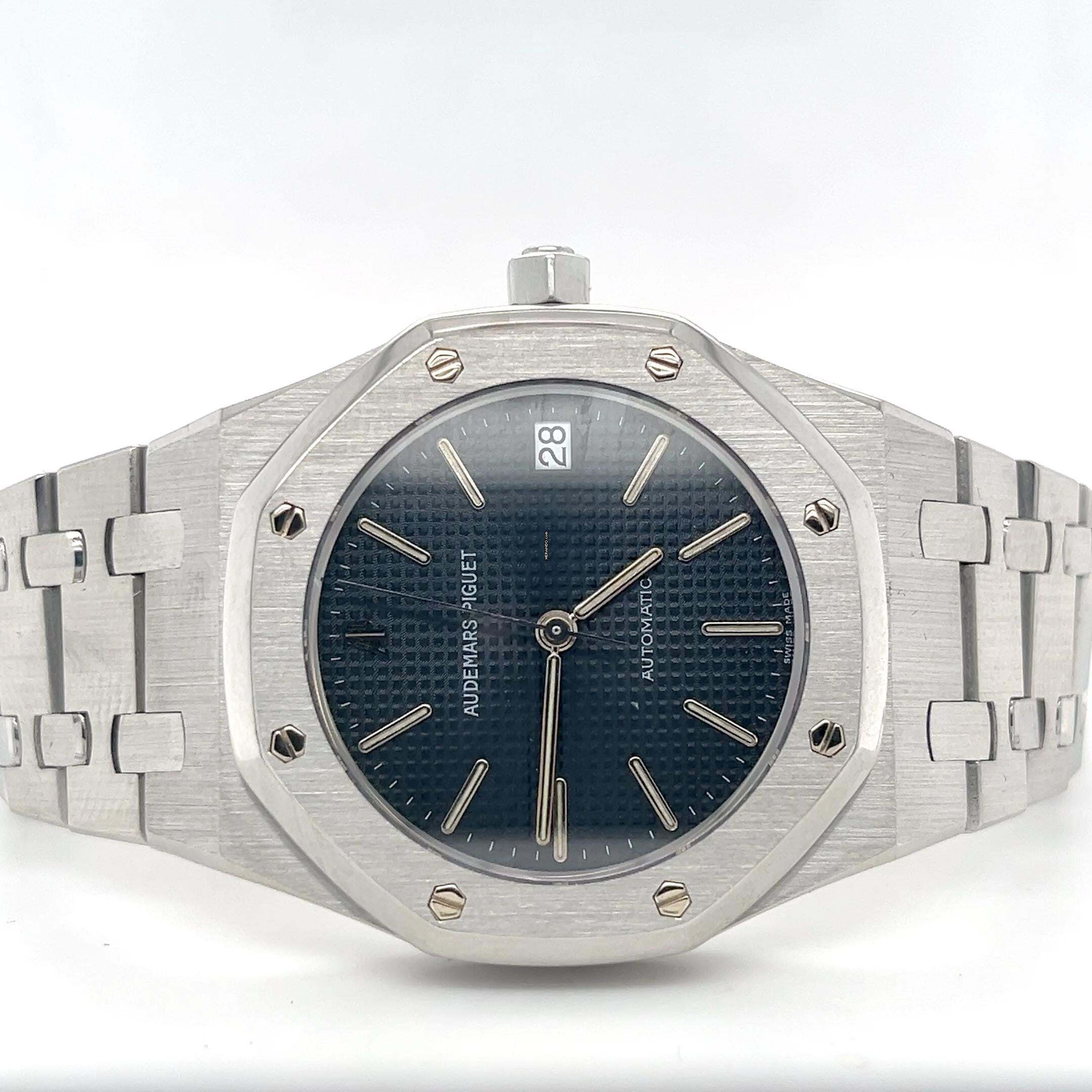 Audemars Piguet Royal Oak Blau MK1 Zifferblatt Langer Index Gerade Schrift