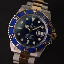 Thumbnail von Rolex Submariner Date Staal/Geel Goud Blau wijzerplaat