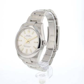  Rolex Oyster Perpetual 34 Silver Dial 