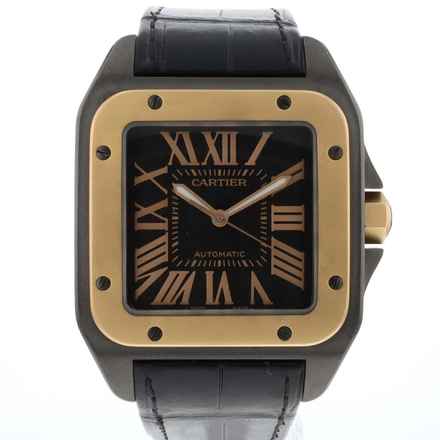 Cartier Santos 100 XL Blacksteel PVD růžové zlato