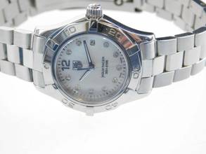 Thumbnail von TAG Heuer Aquaracer Lady Perlmutt Brillantblatt im Best Zustand mit frischem Tag Heuer Service 29mm Lady im Top Zustand volles Band