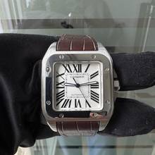 Thumbnail von Cartier Santos 100 XL Anniversary white dial Full Set TOP Condition Full Set TOP Condition