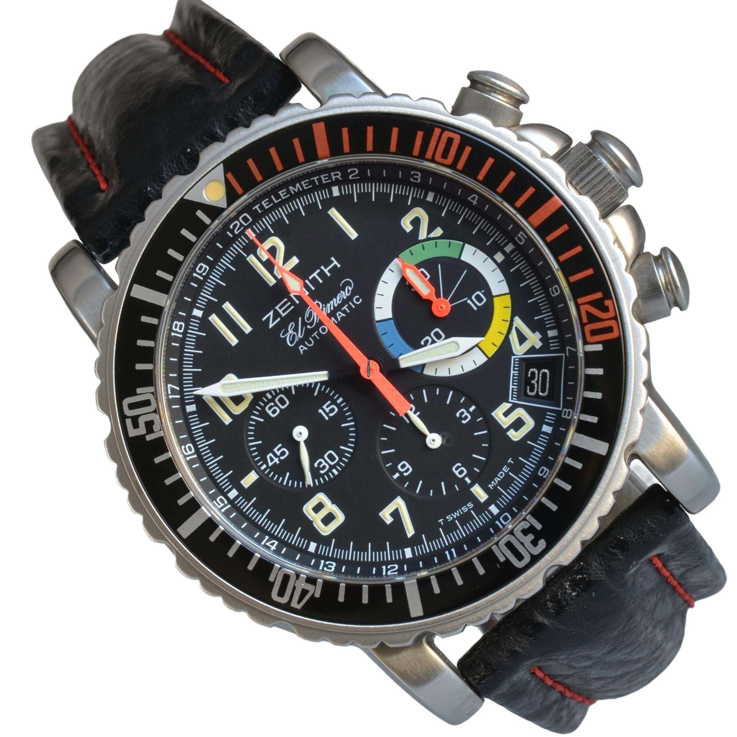 Zenith El Primero Rainbow 01.0480.405 Flyback door Franse Luchtmacht Volledige Set