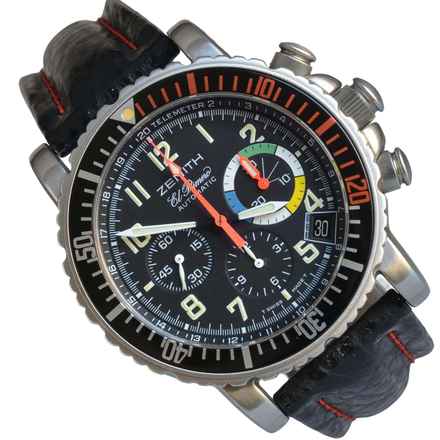  Zenith El Primero Rainbow 01.0480.405 Flyback by French Air Force Full Set 