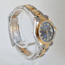 Thumbnail von Rolex Lady-Datejust 69173 Ladies 26MM Soleil blue diamond’s indexes dial Full Set