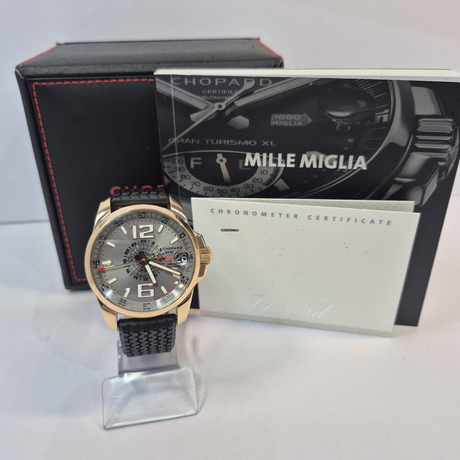 Chopard Mille Miglia GT XL GMT Roségold 44mm Automatik Vollständig