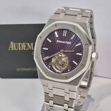 Thumbnail von Audemars Piguet Royal Oak Tourbillon Ultra Thin Evolutive Tapisserie 41mm Corda Completo