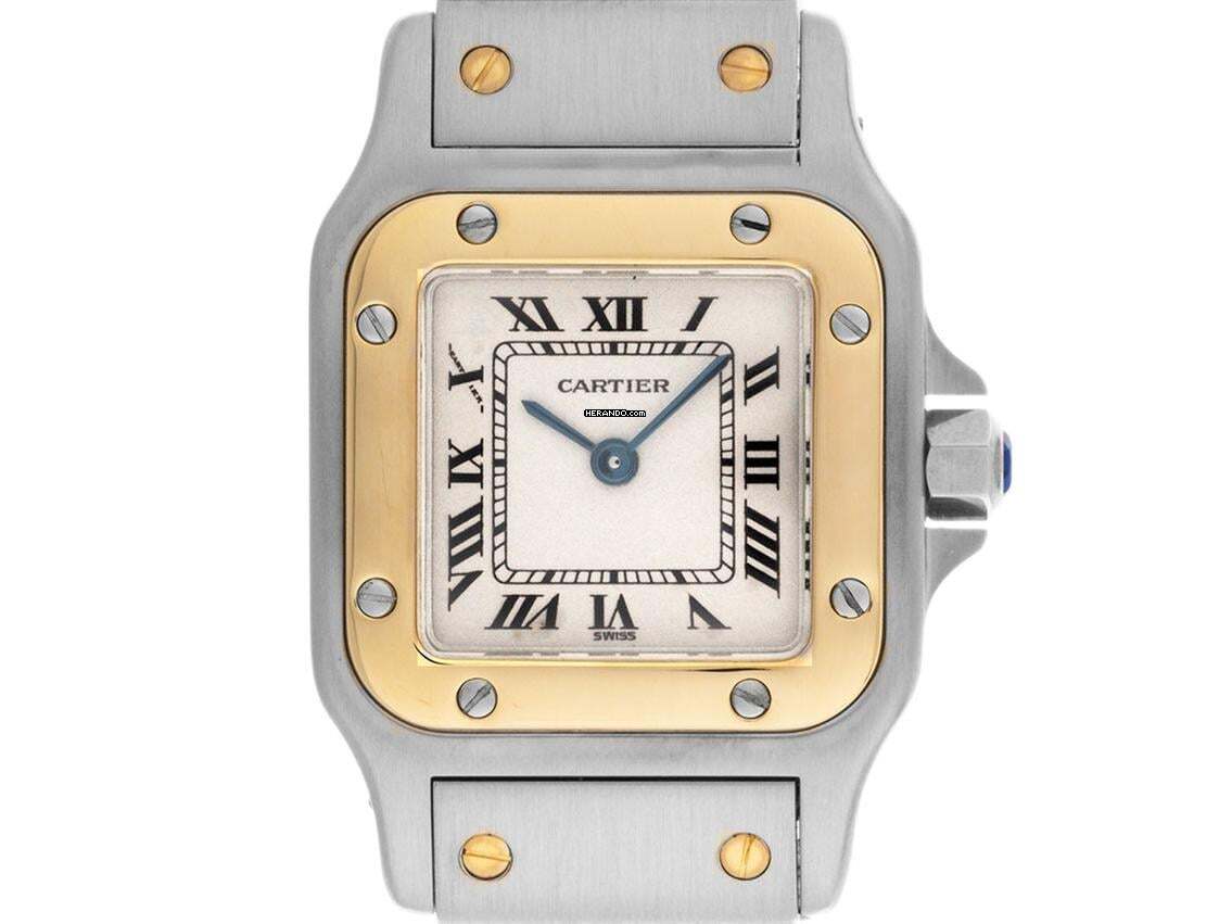 Cartier Santos Galbée Lady PM kleines Modell Ref.0902 1994 Box&Beschreibung sehr gut Vintage Santos Galbee Lady PM kleines Modell