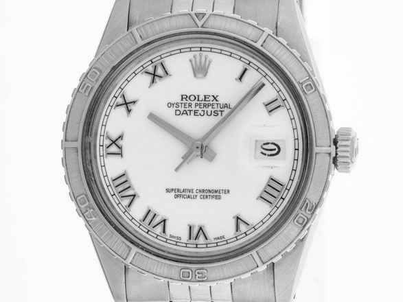 Rolex Datejust Turn-O-Graph Turn-O-Graph Ref.16250 1979 Pudełko i opis bardzo dobry Vintage Datejust Turn-O-Graph stal 18kt białe złoto otwarte 6/9