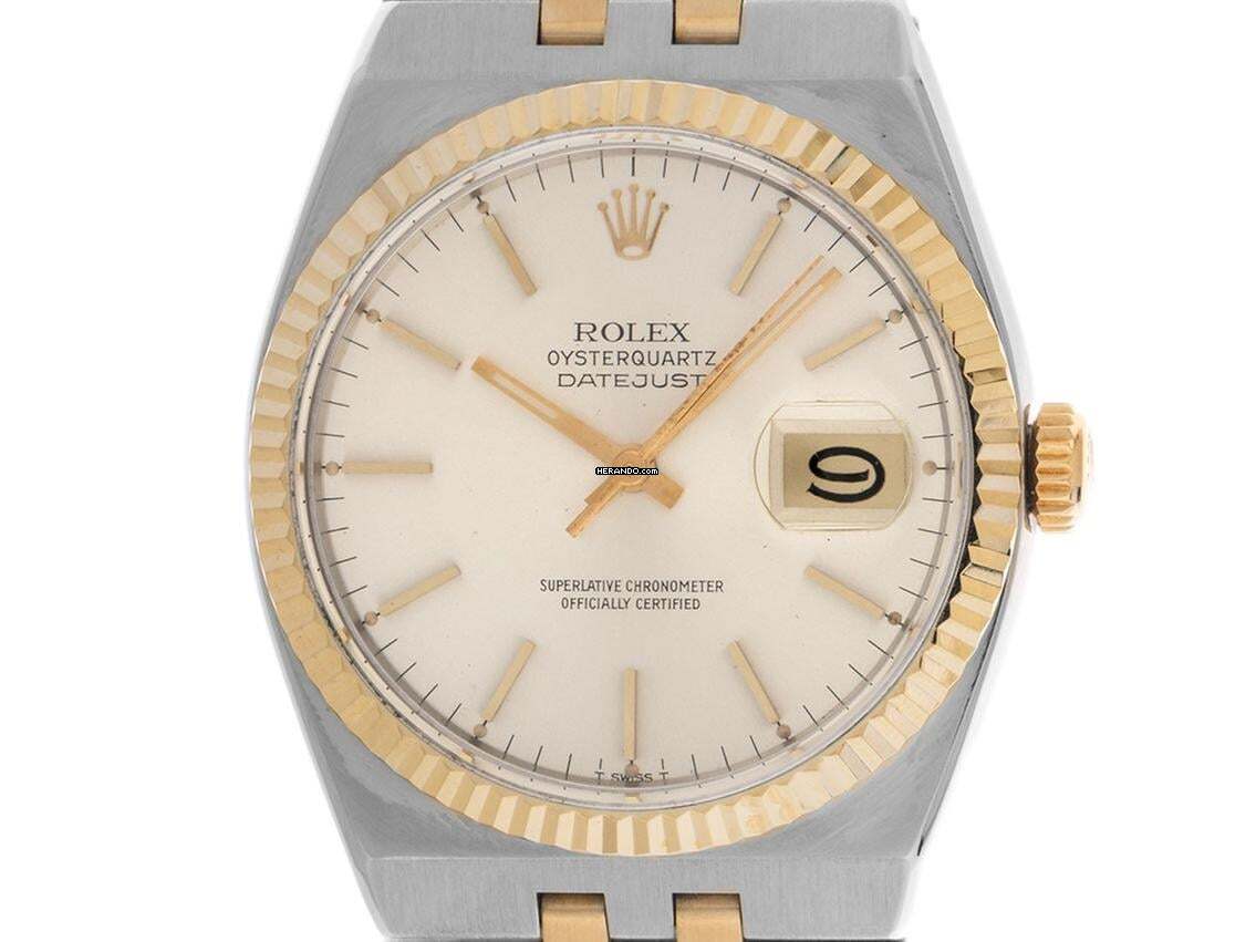 Rolex Datejust Oysterquartz Ref.17013 1986 Pełny zestaw jak nowy Vintage Oysterquartz otwarte 6/9