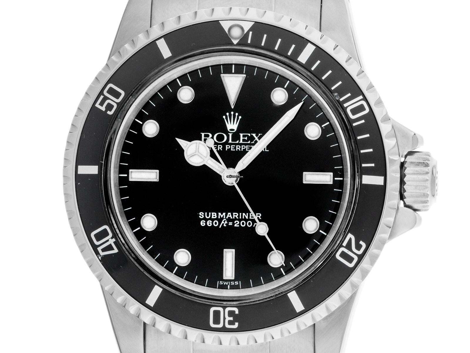 Rolex Submariner (No Date) Bubble Ref.5513 1984 Box&Beschreibung sehr gut Vintage Submariner No Date Bubble