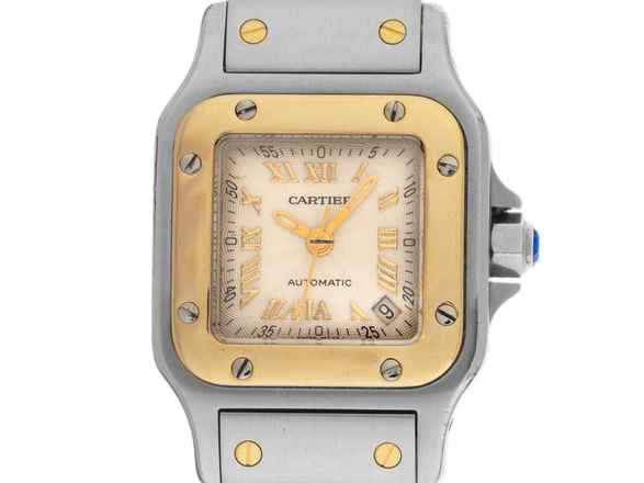 Cartier Santos Galbée Date PM Malý model Ref.2423 2001 Krabice & popis velmi dobré Vintage Santos Galbée Date PM malý model