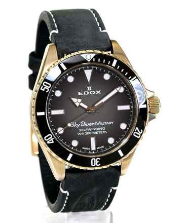 Edox SkyDiver Military Bronze Limited Edition in 555 pieces REF. 80115-BRZN-NDR