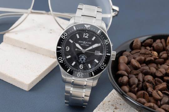  Montblanc 1858 Iced Sea Stahl Automatik Herrenuhr Ref. MB129371 7578 