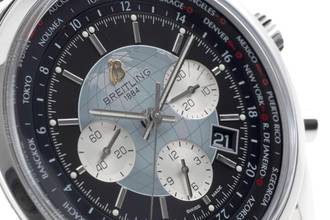 Thumbnail von Breitling Transocean Chronograph Unitime Automatik Stahl Ref. AB0510U4/BB62 B&P