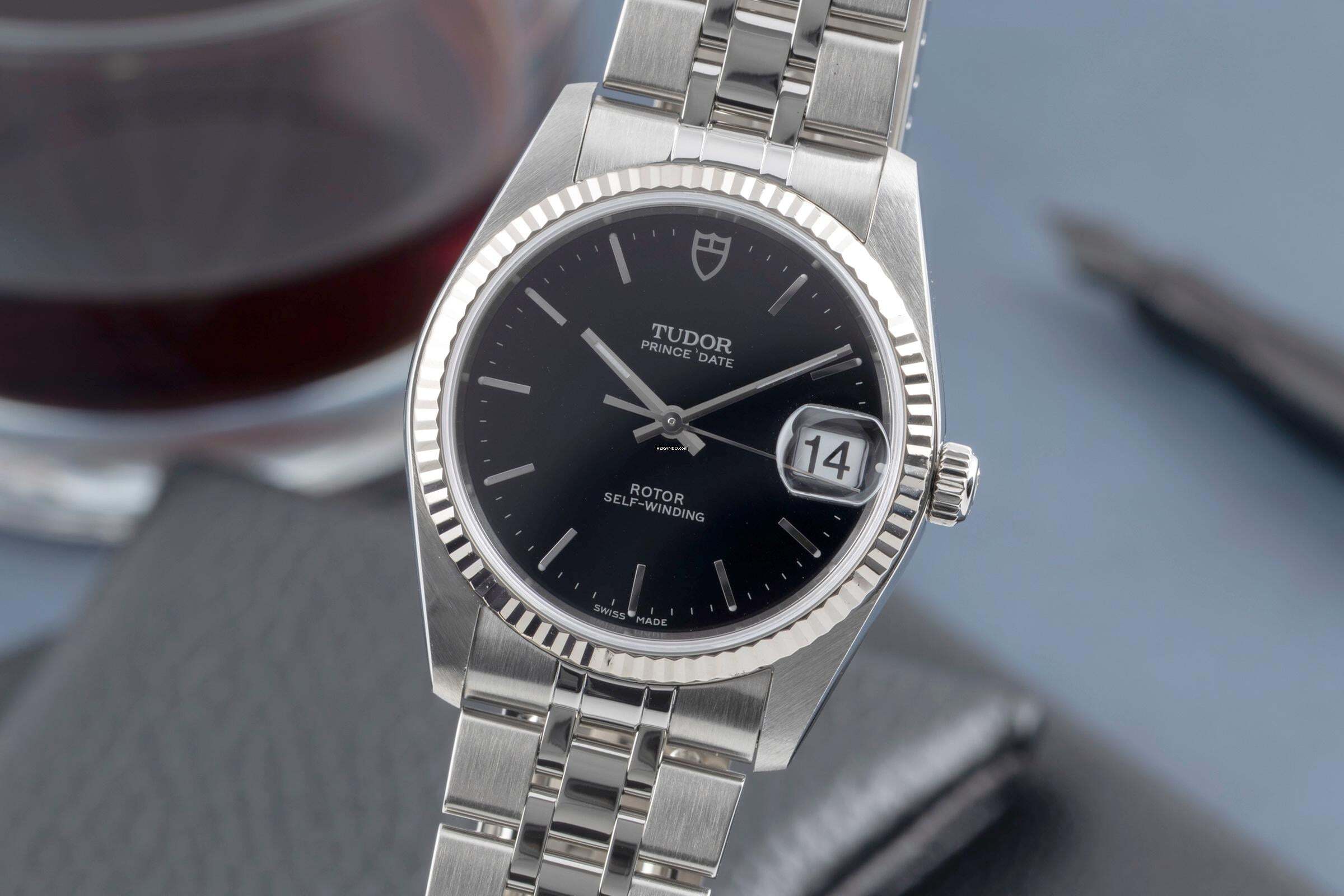 Tudor Prince Date Stahl/Weissgold Automatik Medium Size Ref. 74034