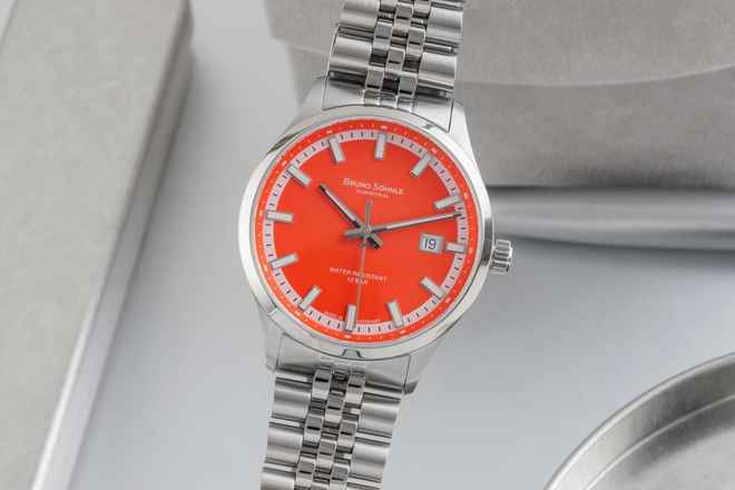 Bruno Söhnle Glashütte Turin Stahl Automatik Herrenuhr Ref 17-12230-840 B&P New