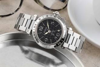 Thumbnail von Cartier Pasha C GMT Big Date Automatik Stahl Herrenuhr Ref. W31049M7