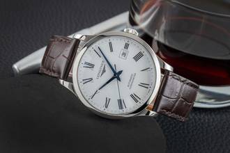 Thumbnail von Longines Record стальные автоматические мужские часы Ref. L2.821.4.11.2 документы 2023