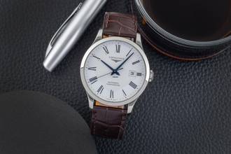 Thumbnail von Longines Record стальные автоматические мужские часы Ref. L2.821.4.11.2 документы 2023