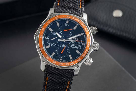 Ebel 1911 Discovery Chronograph Stahl Automatik Ref. E9750L62 1215889 B&P 2009