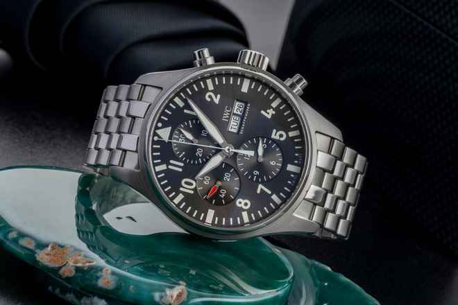 IWC Uçuş Saati Spitfire Kronograf Pilot Spitfire Kronograf Otomatik Çelik Erkek Saati IW377719 Evraklar 2016