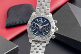 Thumbnail von Breitling Chronomat 44 Japan Chronograph Automatik Ref. AB0111 B&P 2011 Limited