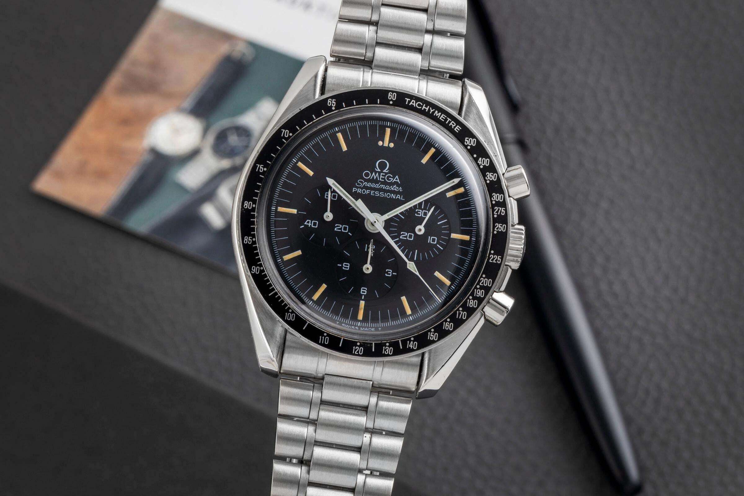 Omega Speedmaster Professional Moonwatch Cronógrafo de acero cuerda manual Ref. 3590.50.00 B&P