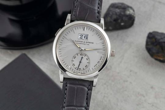  A. Lange & Söhne Langematik Sax-O-Mat 950 Platin Automatik Herrenuhr Ref 308.025 