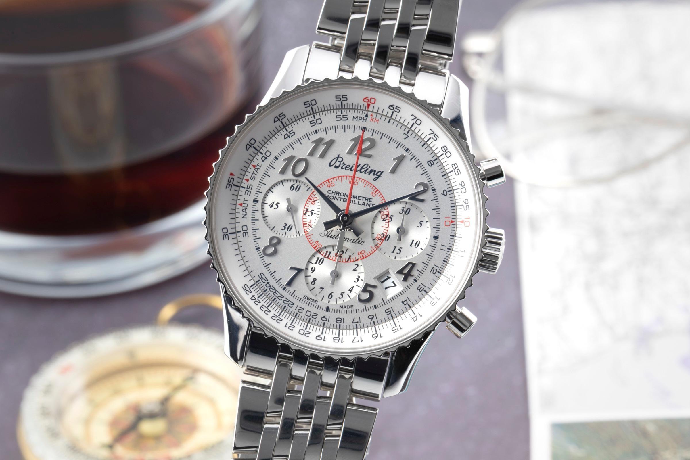 Breitling Montbrillant 01 Navitimer Montbrillant 01 Stahl Automatika Ref AB013012/G735 B&P 2014