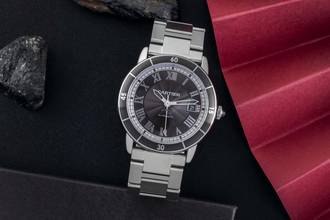 Thumbnail von Cartier Ronde Croisière de Cartier Automatik Datum Edelstahl Herrenuhr Ref. WSRN0011 Box