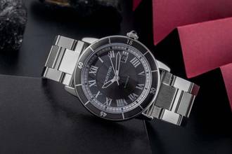 Thumbnail von Cartier Ronde Croisière de Cartier Automatik Datum Edelstahl Herrenuhr Ref. WSRN0011 Box