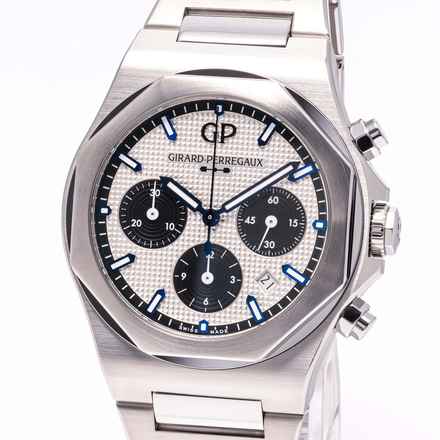 Girard Perregaux Laureato Chrono 42mm Beyaz – 81020-11-131-11A – neredeyse YENİ – 10/2022 Tam Set