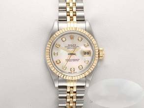 Thumbnail von Rolex Lady-Datejust Edelstahl Gelbgold 750 Perlmutt Diamanten Automatik Gold