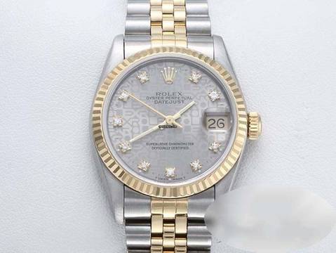  Rolex Datejust 31 Stahl Gelbgold 750 Diamanten Automatik Gold Stahl 