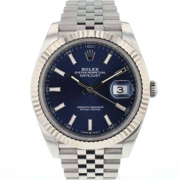  Rolex Datejust 41 Jubilee Fluted Blue Dial 