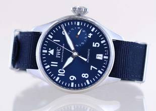 Thumbnail von IWC Große Fliegeruhr Big Pilot's Petit Prince Stahl Blue Dial 46mm 8-Tage Werk B+P