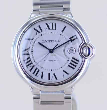  Cartier Ballon Bleu 42mm Steel Automatic Klassiker Luxusuhr Silver roman dial 42mm 