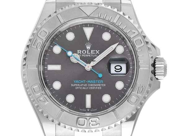 Rolex Yacht-Master 40 Ref.126622 2019 LC 100 Full Set wie Neu Yacht-Master Rhodium Stahl 950 Platin 