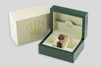 Thumbnail von Rolex Daytona Chronograph 18k Gold Black Diamond Dial Ref. 116518 P-Serie