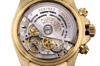 Thumbnail von Rolex Daytona Chronograph 18k Gold MOP Dial Herrenuhr Ref. 16518 B&P 1999 LC100