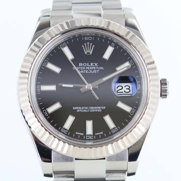  Rolex Datejust II Ref.116334//Black Dial/Stahl/Weissgold//#KS 